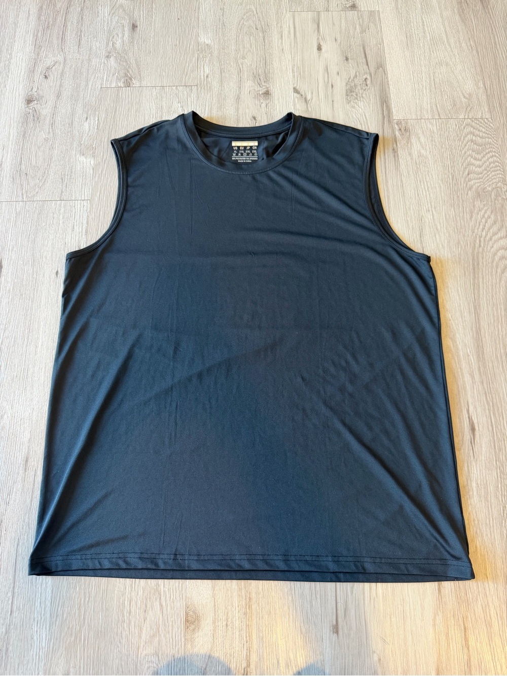 Men's Black Sleeveless Athletic Tank - Performance Fit